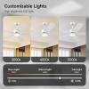 imageSUNMORY 52quot Ceiling Fans with Lights Smart Ceiling Fan with APP and Remote Control Reversible DC Motor Noiseless Stepless Dimmable Modern Ceiling Fan for IndoorOutdoor Use WhiteWhite