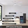 imageSUNMORY 52quot Ceiling Fans with Lights Smart Ceiling Fan with APP and Remote Control Reversible DC Motor Noiseless Stepless Dimmable Modern Ceiling Fan for IndoorOutdoor Use WhiteWhite2