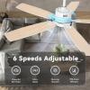 imageSUNMORY 52quot Ceiling Fans with Lights Smart Ceiling Fan with APP and Remote Control Reversible DC Motor Noiseless Stepless Dimmable Modern Ceiling Fan for IndoorOutdoor Use WhiteWhite