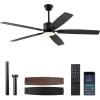 imageSUNMORY 52quot Ceiling Fans with Lights Smart Ceiling Fan with APP and Remote Control Reversible DC Motor Noiseless Stepless Dimmable Modern Ceiling Fan for IndoorOutdoor Use WhiteBlack2