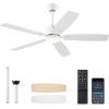 imageSUNMORY 52quot Ceiling Fans with Lights Smart Ceiling Fan with APP and Remote Control Reversible DC Motor Noiseless Stepless Dimmable Modern Ceiling Fan for IndoorOutdoor Use WhiteWhite