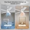 imageSUNMORY 52quot Ceiling Fans with Lights Smart Ceiling Fan with APP and Remote Control Reversible DC Motor Noiseless Stepless Dimmable Modern Ceiling Fan for IndoorOutdoor Use WhiteWhite