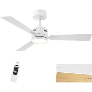 imageSUNMORY 52quot Ceiling Fans with Lights Smart Ceiling Fan with APP and Remote Control Reversible DC Motor Noiseless Stepless Dimmable Modern Ceiling Fan for IndoorOutdoor Use WhiteWhite