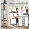imageSUNMORY 5 Tier Corner Shelf Stand Industrial 65quot Corner Shelves Display Shelf for Living Room Decor Wall Corner Bookshelf Multi Unit Organizer Tall Shelf Plant Stand for Bedroom Bathroom BlackBlack
