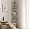 imageSUNMORY 5 Tier Corner Shelf Stand Industrial 65quot Corner Shelves Display Shelf for Living Room Decor Wall Corner Bookshelf Multi Unit Organizer Tall Shelf Plant Stand for Bedroom Bathroom BlackGrey