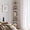 imageSUNMORY 5 Tier Corner Shelf Stand Industrial 65quot Corner Shelves Display Shelf for Living Room Decor Wall Corner Bookshelf Multi Unit Organizer Tall Shelf Plant Stand for Bedroom Bathroom BlackWhite