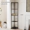 imageSUNMORY 5 Tier Corner Shelf Stand Industrial 65quot Corner Shelves Display Shelf for Living Room Decor Wall Corner Bookshelf Multi Unit Organizer Tall Shelf Plant Stand for Bedroom Bathroom BlackBlack