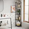 imageSUNMORY 5 Tier Corner Shelf Stand Industrial 65quot Corner Shelves Display Shelf for Living Room Decor Wall Corner Bookshelf Multi Unit Organizer Tall Shelf Plant Stand for Bedroom Bathroom BlackBlack