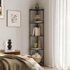 imageSUNMORY 5 Tier Corner Shelf Stand Industrial 65quot Corner Shelves Display Shelf for Living Room Decor Wall Corner Bookshelf Multi Unit Organizer Tall Shelf Plant Stand for Bedroom Bathroom BlackBlack