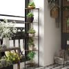 imageSUNMORY 5 Tier Corner Shelf Stand Industrial 65quot Corner Shelves Display Shelf for Living Room Decor Wall Corner Bookshelf Multi Unit Organizer Tall Shelf Plant Stand for Bedroom Bathroom BlackRustic Brown