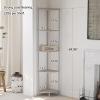 imageSUNMORY 5 Tier Corner Shelf Stand Industrial 65quot Corner Shelves Display Shelf for Living Room Decor Wall Corner Bookshelf Multi Unit Organizer Tall Shelf Plant Stand for Bedroom Bathroom BlackGrey