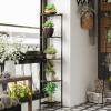 imageSUNMORY 5 Tier Corner Shelf Stand Industrial 65quot Corner Shelves Display Shelf for Living Room Decor Wall Corner Bookshelf Multi Unit Organizer Tall Shelf Plant Stand for Bedroom Bathroom BlackBlack