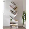 imageSUNMORY 6 Tier Tree Bookshelf Small Bookcase with Storage Cabinet Modern Tall Narrow Bookshelves Organizer Floor Standing Book Shelf for BedroomLiving RoomHome OfficeCorner Rustic BrownWhite