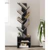 imageSUNMORY 6 Tier Tree Bookshelf Small Bookcase with Storage Cabinet Modern Tall Narrow Bookshelves Organizer Floor Standing Book Shelf for BedroomLiving RoomHome OfficeCorner Rustic BrownBlack