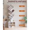 imageSUNMORY 6 Tier Tree Bookshelf Small Bookcase with Storage Cabinet Modern Tall Narrow Bookshelves Organizer Floor Standing Book Shelf for BedroomLiving RoomHome OfficeCorner Rustic BrownWhite