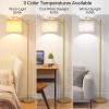 imageSUNMORY Arc Floor Lamp Modern Floor Lamp with Romote Control and Stepless Dimmable Bulb Metal Standing Lamps with Hanging Lampshade for Living Room Bedroom Office BlackGold Without Remote