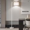 imageSUNMORY Arc Floor Lamp Modern Floor Lamp with Romote Control and Stepless Dimmable Bulb Metal Standing Lamps with Hanging Lampshade for Living Room Bedroom Office BlackWhite