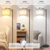 imageSUNMORY Arc Floor Lamp Modern Floor Lamp with Romote Control and Stepless Dimmable Bulb Metal Standing Lamps with Hanging Lampshade for Living Room Bedroom Office BlackBlack Without Remote