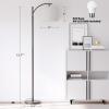 imageSUNMORY Arc Floor Lamp Modern Floor Lamp with Romote Control and Stepless Dimmable Bulb Metal Standing Lamps with Hanging Lampshade for Living Room Bedroom Office BlackBlack Without Remote