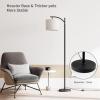 imageSUNMORY Arc Floor Lamp Modern Floor Lamp with Romote Control and Stepless Dimmable Bulb Metal Standing Lamps with Hanging Lampshade for Living Room Bedroom Office BlackBlack