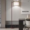 imageSUNMORY Arc Floor Lamp Modern Floor Lamp with Romote Control and Stepless Dimmable Bulb Metal Standing Lamps with Hanging Lampshade for Living Room Bedroom Office BlackBrown
