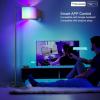 imageSUNMORY Arc Floor Lamp Modern Floor Lamp with Romote Control and Stepless Dimmable Bulb Metal Standing Lamps with Hanging Lampshade for Living Room Bedroom Office BlackBlackRGB
