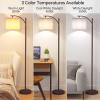 imageSUNMORY Arc Floor Lamp Modern Floor Lamp with Romote Control and Stepless Dimmable Bulb Metal Standing Lamps with Hanging Lampshade for Living Room Bedroom Office BlackBrown