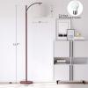 imageSUNMORY Arc Floor Lamp Modern Floor Lamp with Romote Control and Stepless Dimmable Bulb Metal Standing Lamps with Hanging Lampshade for Living Room Bedroom Office BlackBrown