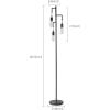 imageSUNMORY Dimmable Floor Lamp 68 Inch Tall Lamps for Living Room Standing Lamp with 3 x 6w LED Bulbs Tree Lamp Farmhouse Industrial Floor Lamp for Bedroom Office Black ampamp Rattan ShadeBlack