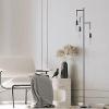 imageSUNMORY Dimmable Floor Lamp 68 Inch Tall Lamps for Living Room Standing Lamp with 3 x 6w LED Bulbs Tree Lamp Farmhouse Industrial Floor Lamp for Bedroom Office Black ampamp Rattan ShadeBlack