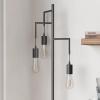 imageSUNMORY Dimmable Floor Lamp 68 Inch Tall Lamps for Living Room Standing Lamp with 3 x 6w LED Bulbs Tree Lamp Farmhouse Industrial Floor Lamp for Bedroom Office Black ampamp Rattan ShadeBlack