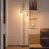 imageSUNMORY Farmhouse Industrial Floor Lamp for Living Room Standing Tree Floor Lamp with 3 Edison Led Bulbs Rustic Floor Lamps for Living Room Bedroom Black Floor Tall Lamp for Living Room OfficeBlack