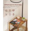 imageSUNMORY Floor Lamp with Table End Table with Lamp Shelves Charging StationUSB ampamp AC Port 3Color Temperature LED Bulb Side Table Lamps for Living Room Bedroom Office Rustic BrownRustic Brown