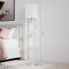 imageSUNMORY Shelf Lamp with Remote Control Stepless Color Temperature ampamp Dimmable Floor Lamp with Shelves with 2 Usb Charging Ports and 2Hole Socket Solid Wood Tall Lamps for Living Room BedroomBlackWhite