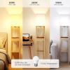 imageSUNMORY Shelf Lamp with Remote Control Stepless Color Temperature ampamp Dimmable Floor Lamp with Shelves with 2 Usb Charging Ports and 2Hole Socket Solid Wood Tall Lamps for Living Room BedroomBlackWood