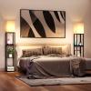 imageSUNMORY Shelf Lamp with Remote Control Stepless Color Temperature ampamp Dimmable Floor Lamp with Shelves with 2 Usb Charging Ports and 2Hole Socket Solid Wood Tall Lamps for Living Room BedroomBlackBlack