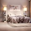 imageSUNMORY Shelf Lamp with Remote Control Stepless Color Temperature ampamp Dimmable Floor Lamp with Shelves with 2 Usb Charging Ports and 2Hole Socket Solid Wood Tall Lamps for Living Room BedroomBlackWhite