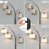 imageSUNMORY 3 Lights Floor Lamp for Living Room 78quot Tall Standing Lamp with Hanging Drum Shade Modern Arc Floor Lamps with Heavy Base Mid Century Arched Tree Floor Lamp for Bedroom Office CornerBlack Rotary Switch