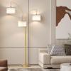 imageSUNMORY 3 Lights Floor Lamp for Living Room 78quot Tall Standing Lamp with Hanging Drum Shade Modern Arc Floor Lamps with Heavy Base Mid Century Arched Tree Floor Lamp for Bedroom Office CornerGold Rotary Switch