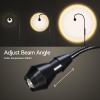 imageSUNMORY Adjustable LED Beam Floor Lamps for Living Room Reading Lamp with Flexible Gooseneck Dimmable Zoomable Spotlight Work Light Touch Control Task Crafting Standing Lamp for Office BedroomBlack