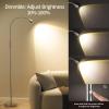 imageSUNMORY Adjustable LED Beam Floor Lamps for Living Room Reading Lamp with Flexible Gooseneck Dimmable Zoomable Spotlight Work Light Touch Control Task Crafting Standing Lamp for Office BedroomNickel