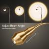 imageSUNMORY Adjustable LED Beam Floor Lamps for Living Room Reading Lamp with Flexible Gooseneck Dimmable Zoomable Spotlight Work Light Touch Control Task Crafting Standing Lamp for Office BedroomGold