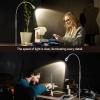 imageSUNMORY Adjustable LED Beam Floor Lamps for Living Room Reading Lamp with Flexible Gooseneck Dimmable Zoomable Spotlight Work Light Touch Control Task Crafting Standing Lamp for Office BedroomNickel