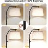 imageSUNMORY Floor Lamps for Living Room 9W Bulb Included Tall Lamp for Bedroom with Adjustable Head Modern Standing Lamp 0100 Dimmable Arc Floor Lamp for Dining Room Office Nursery BlackBlack