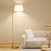 imageSUNMORY Floor Lamps for Living Room 9W Bulb Included Tall Lamp for Bedroom with Adjustable Head Modern Standing Lamp 0100 Dimmable Arc Floor Lamp for Dining Room Office Nursery BlackGold