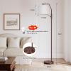 imageSUNMORY Floor Lamps for Living Room 9W Bulb Included Tall Lamp for Bedroom with Adjustable Head Modern Standing Lamp 0100 Dimmable Arc Floor Lamp for Dining Room Office Nursery BlackBrown