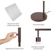 imageSUNMORY Floor Lamps for Living Room 9W Bulb Included Tall Lamp for Bedroom with Adjustable Head Modern Standing Lamp 0100 Dimmable Arc Floor Lamp for Dining Room Office Nursery BlackLight Brown