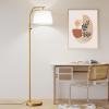imageSUNMORY Floor Lamps for Living Room 9W Bulb Included Tall Lamp for Bedroom with Adjustable Head Modern Standing Lamp 0100 Dimmable Arc Floor Lamp for Dining Room Office Nursery BlackGold