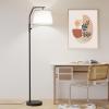 imageSUNMORY Floor Lamps for Living Room 9W Bulb Included Tall Lamp for Bedroom with Adjustable Head Modern Standing Lamp 0100 Dimmable Arc Floor Lamp for Dining Room Office Nursery BlackBlack