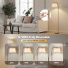 imageSUNMORY Floor Lamps for Living Room 9W Bulb Included Tall Lamp for Bedroom with Adjustable Head Modern Standing Lamp 0100 Dimmable Arc Floor Lamp for Dining Room Office Nursery BlackLight Brown